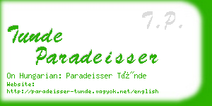 tunde paradeisser business card